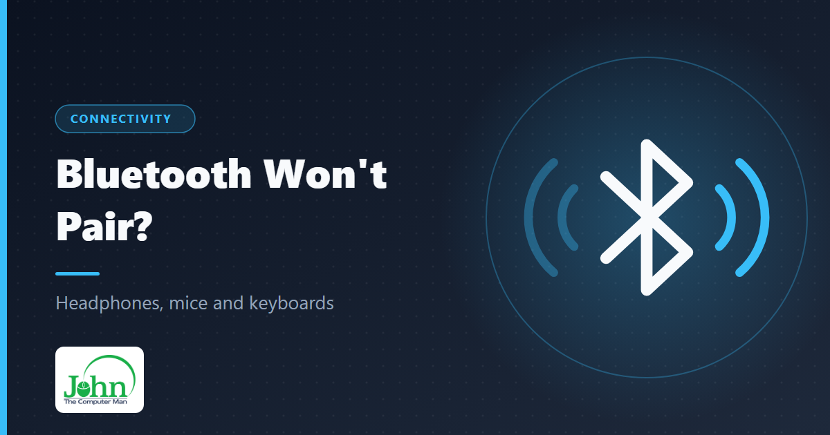 Illustration of the Bluetooth symbol with signal waves on either side