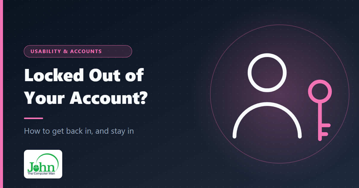 Illustration of a user profile silhouette next to a key