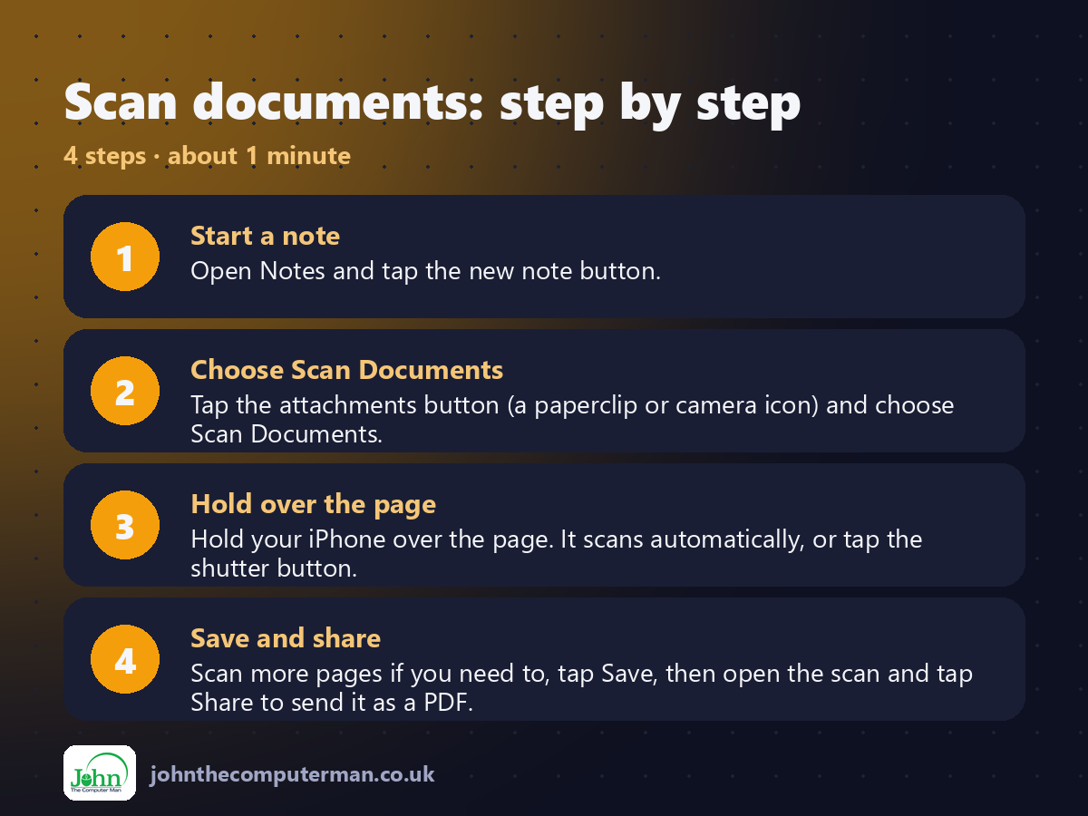 4 steps to use Scan documents on iPhone