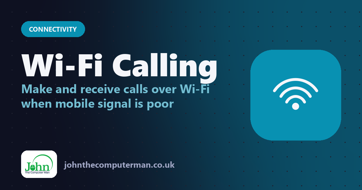 Wi-Fi Calling: Make and receive calls over Wi-Fi when mobile signal is poor